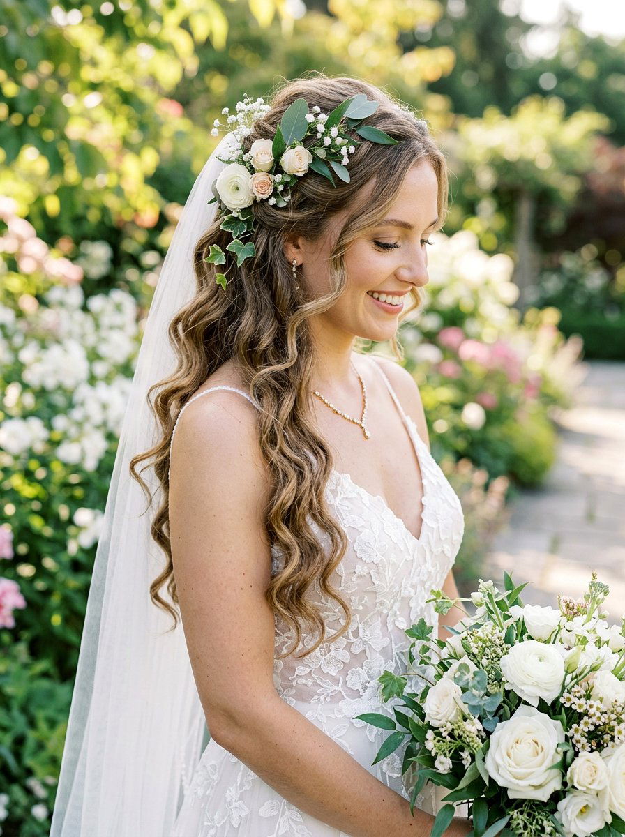Loose Curls Bridal Hairstyle For Long Hair - 20 romantic bridal hairstyle for long hair - 20 romantic bridal hairstyle for long hair