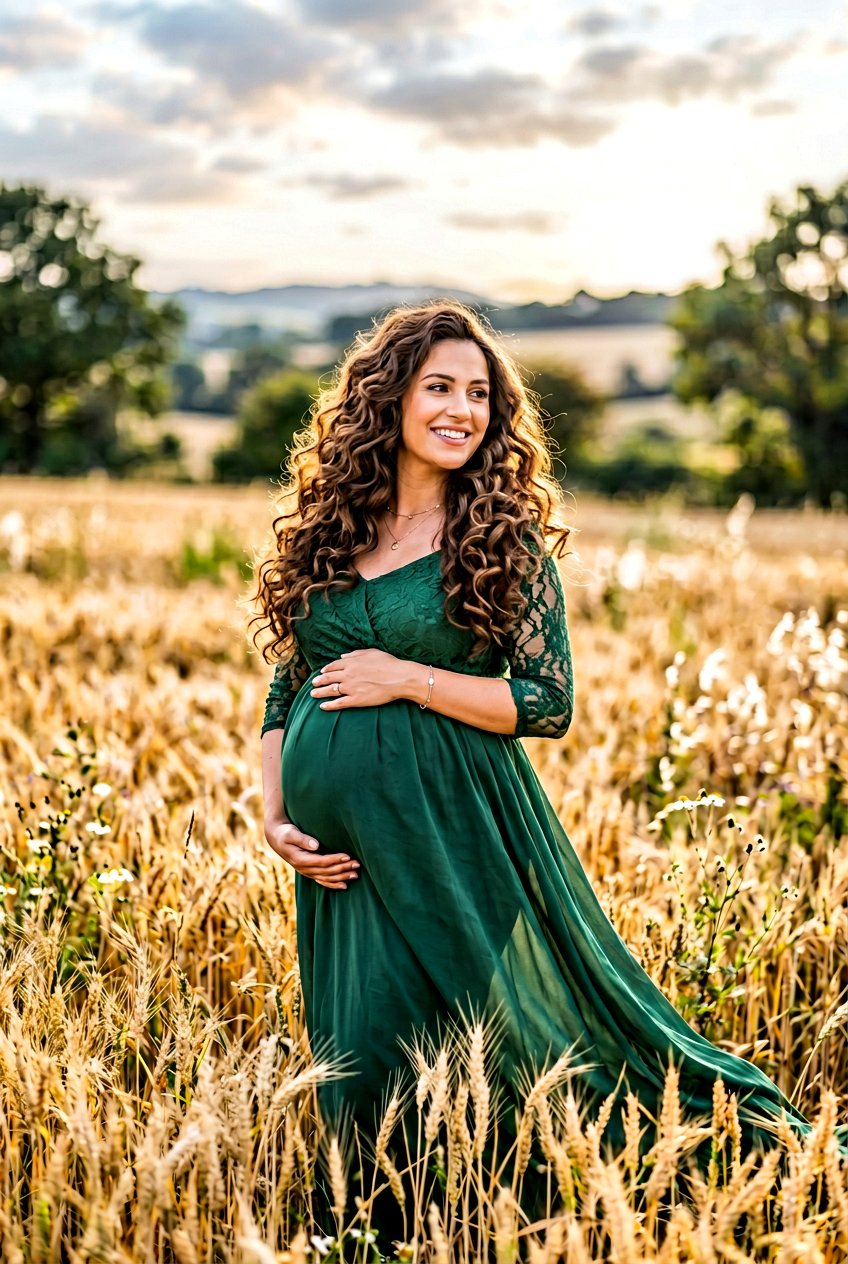 Loose Curls For Maternity Photos - 20 maternity photo shoot hairstyles - 20 maternity photo shoot hairstyles