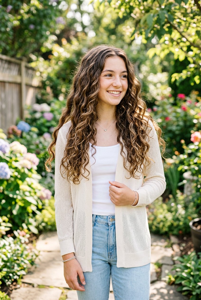 Loose Curls Long Hair - 20 school hairstyle for teenage girls with long hair - 20 school hairstyle for teenage girls with long hair