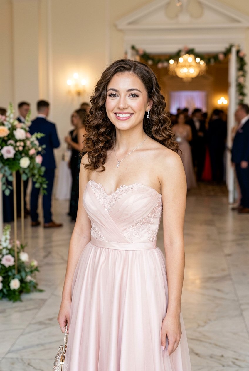 Loose Curls Worn Down for Prom - 20 prom hairstyles for medium hair - 20 prom hairstyles for medium hair