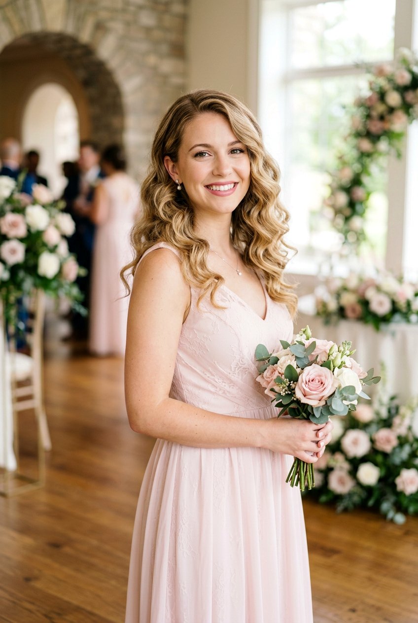 Loose Curls - 20 bridesmaid hairstyles for shoulder length hair - 20 bridesmaid hairstyles for shoulder length hair
