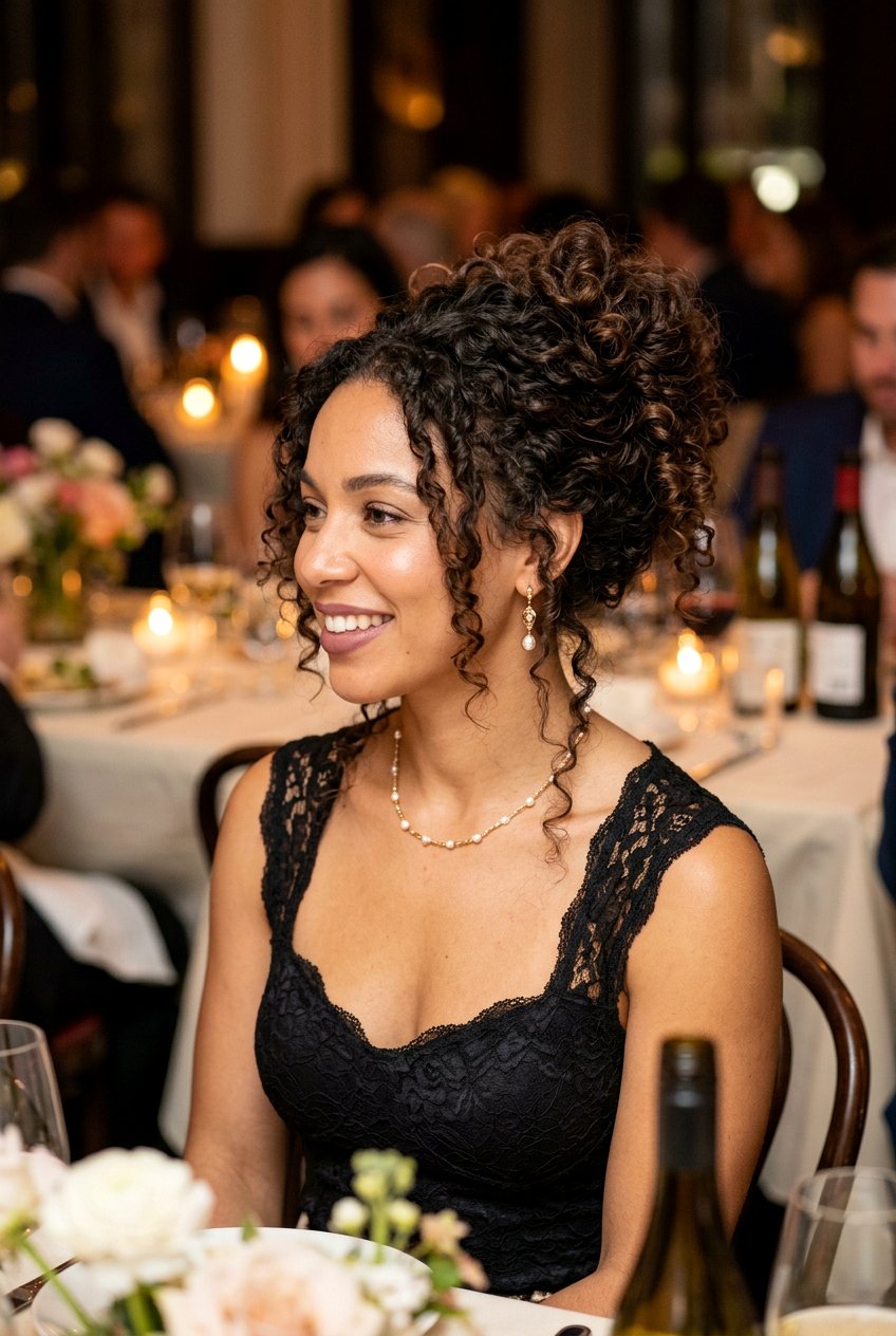 Loose Curly Updo - 20 easy vacation updo for women - 20 easy vacation updo for women