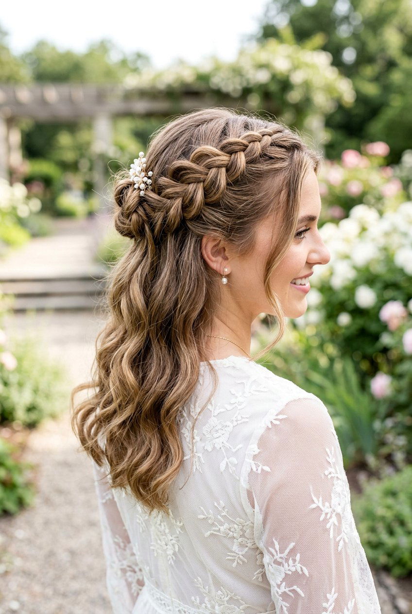Loose Dutch Braid Half Up for Hoco - 20 hoco hairstyles - 20 hoco hairstyles