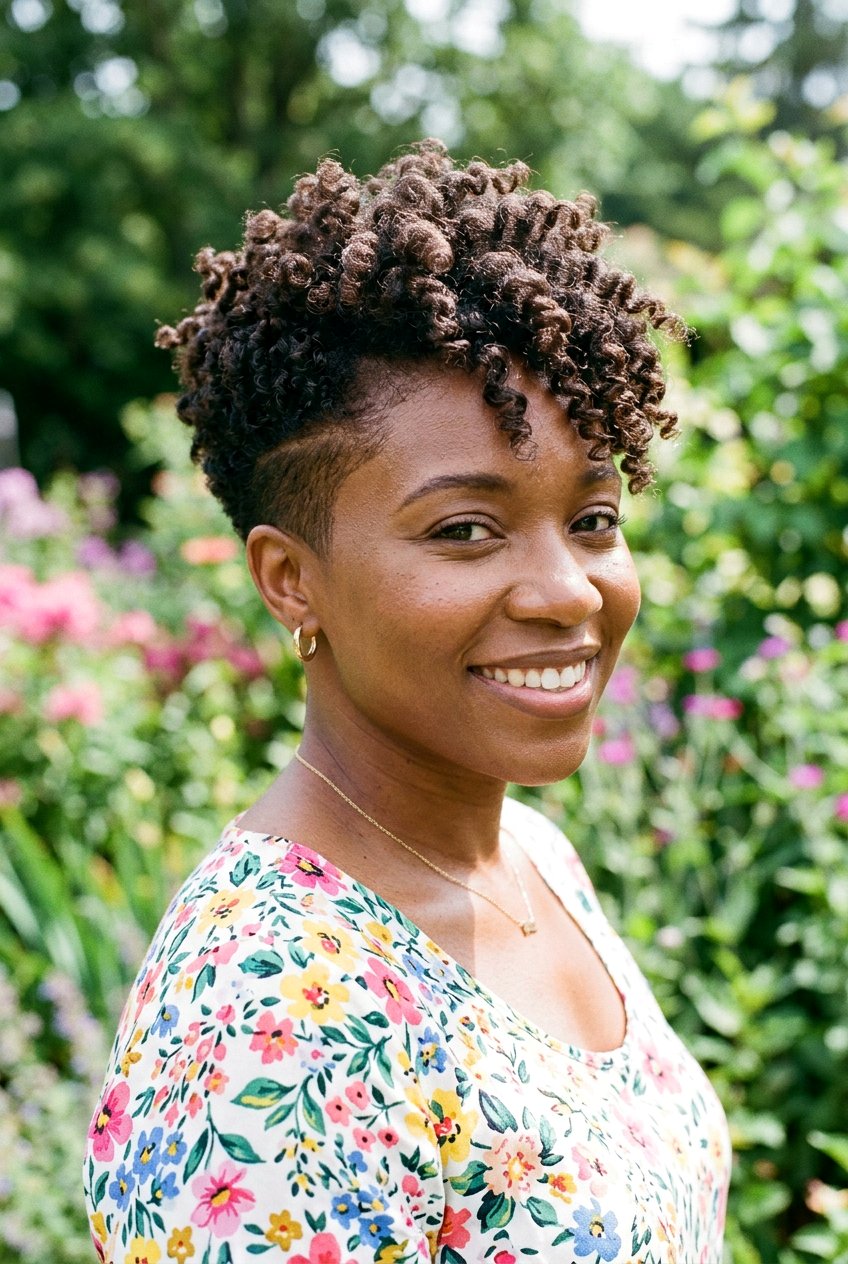 Loose Finger Coils on Tapered Cut - 20 finger coils on tapered cut - 20 finger coils on tapered cut