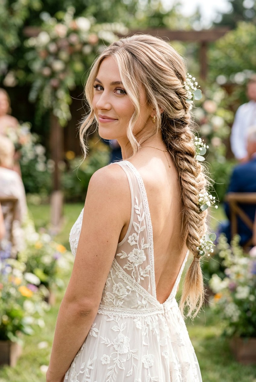 Loose Fishtail Braid - 20 bridal hairstyle with soft tendrils - 20 bridal hairstyle with soft tendrils