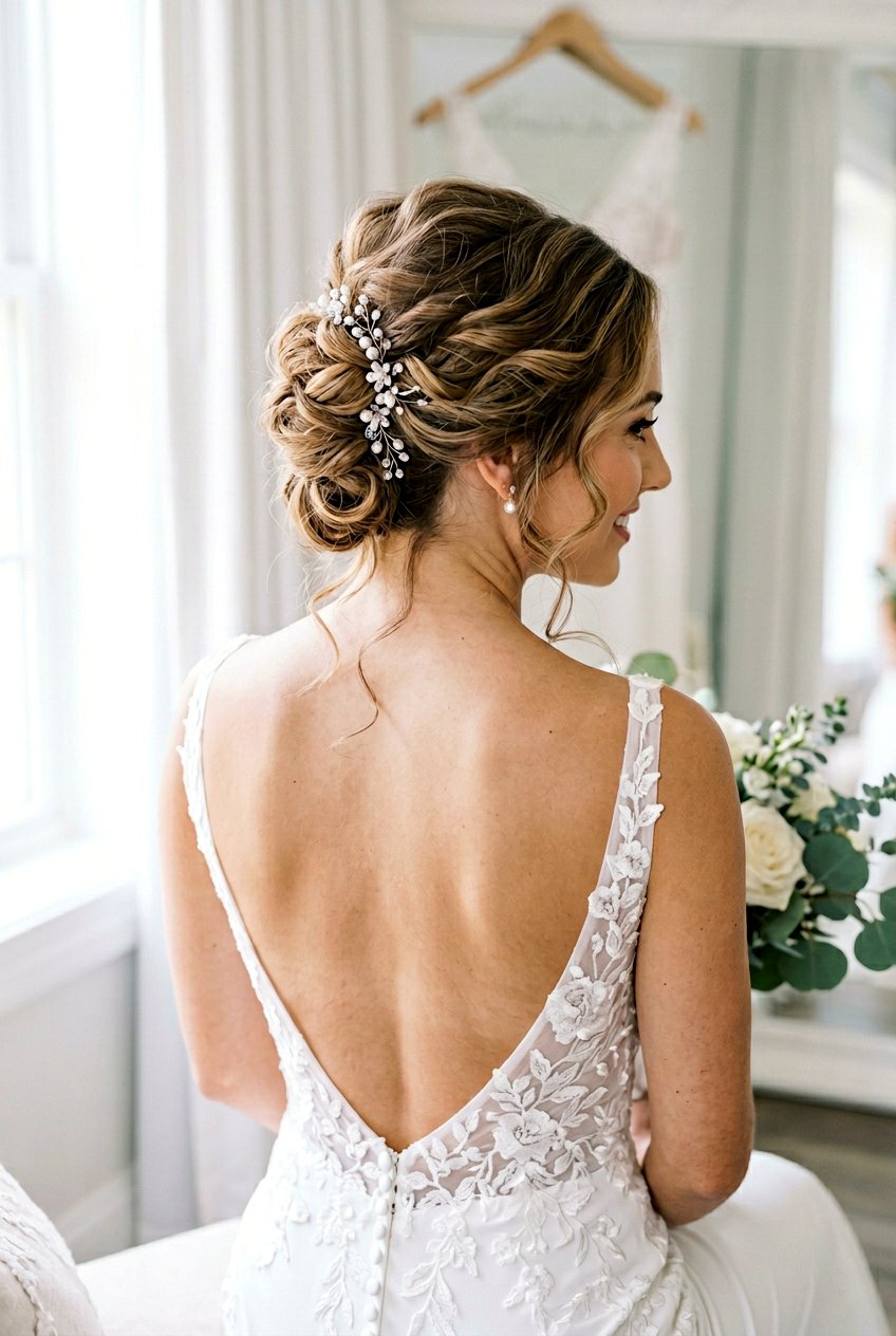 Loose French Twist - 20 boho bridal updo for long hair - 20 boho bridal updo for long hair