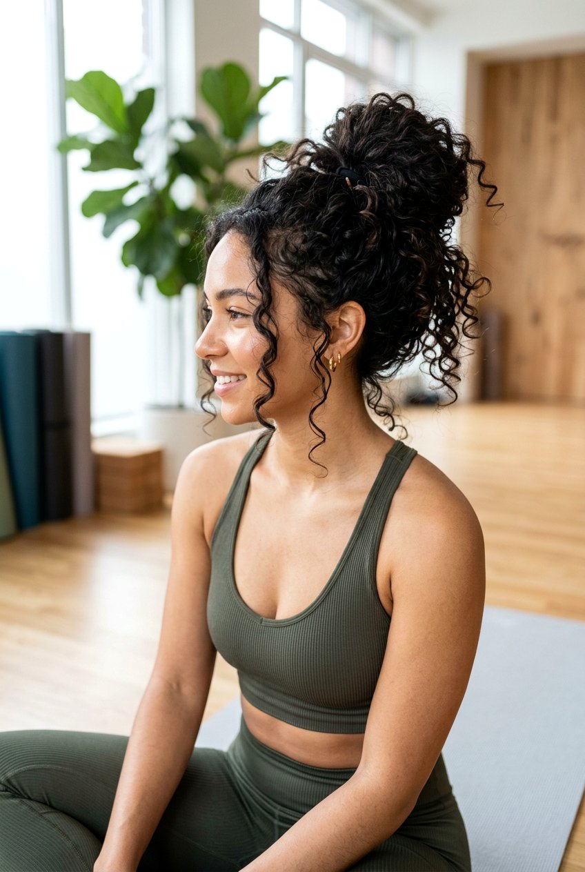Loose Gym Bun For Curly Hair - 20 gym bun for curly hair - 20 gym bun for curly hair