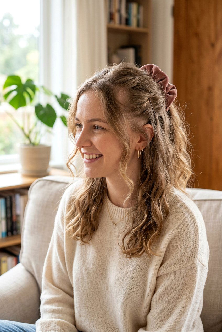 Loose Half Up Half Down for Alopecia - 20 hairstyles for alopecia women - 20 hairstyles for alopecia women