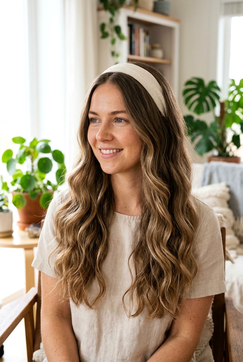 Loose Headband Waves Hairstyle - 20 headband curls hairstyle - 20 headband curls hairstyle