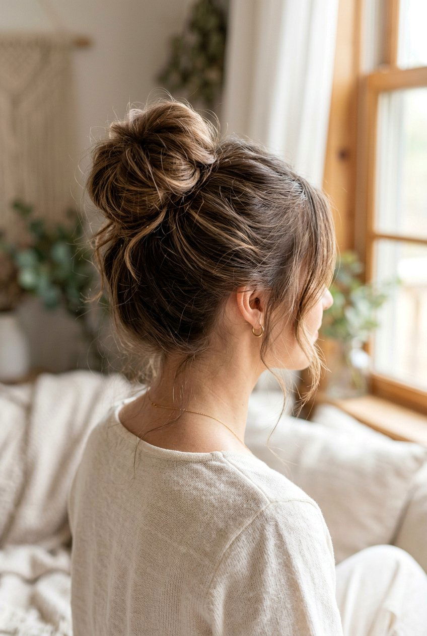 Loose High Bun - 20 high bun hairstyles - 20 high bun hairstyles