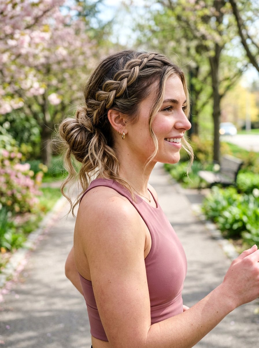 Loose Lace Braid - 20 yoga hairstyle with loose braid - 20 yoga hairstyle with loose braid