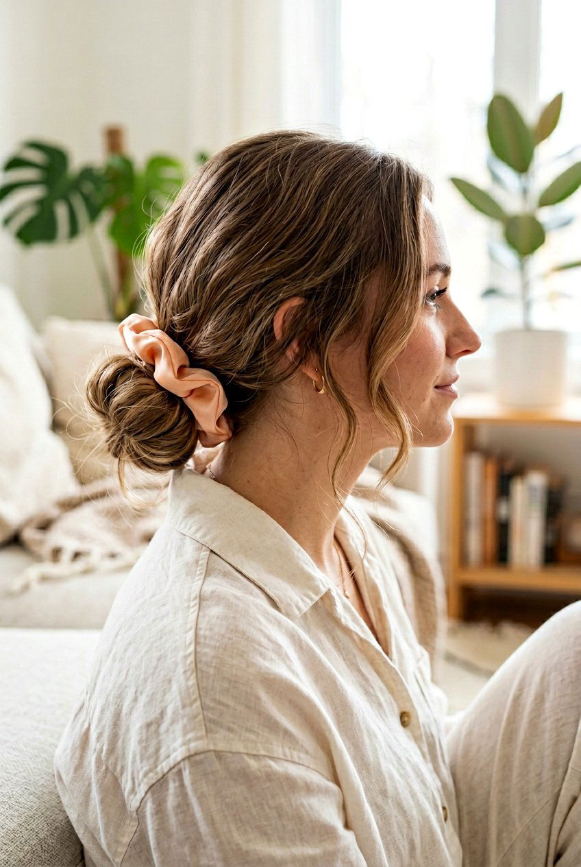 Loose Low Bun - 20 dark academia low bun hairstyle - 20 dark academia low bun hairstyle