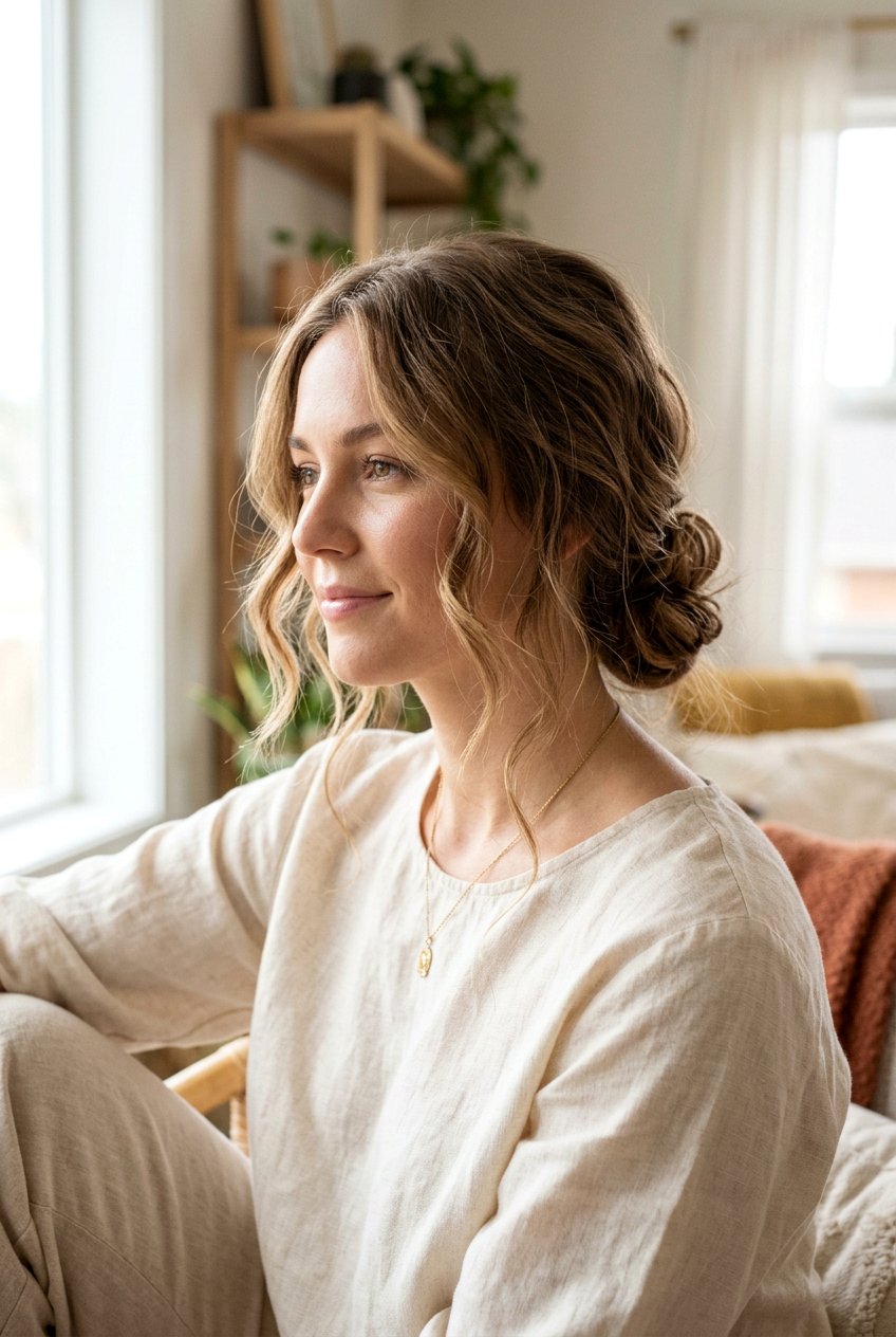 Loose Low Bun For Picture Day - 20 easy hairstyles for picture day - 20 easy hairstyles for picture day