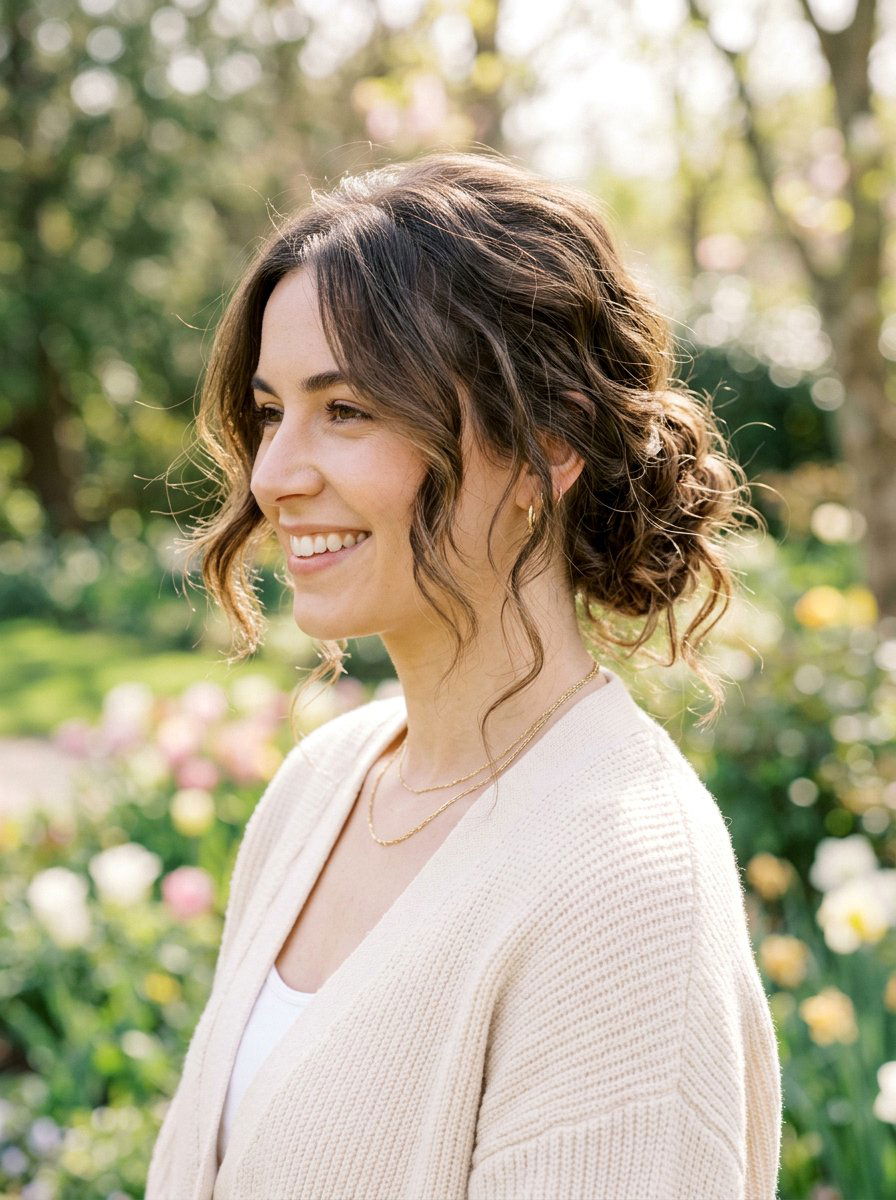 Loose Low Bun With Face Framing Pieces - 20 quick hairstyle for office commute - 20 quick hairstyle for office commute