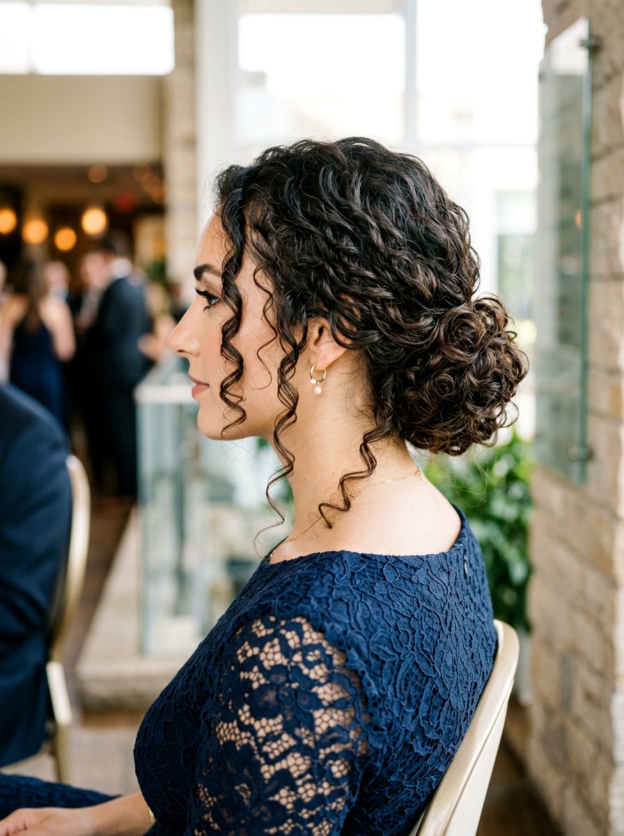 Loose Low Chignon For Curls - 20 vacation hairstyle for long curls - 20 vacation hairstyle for long curls