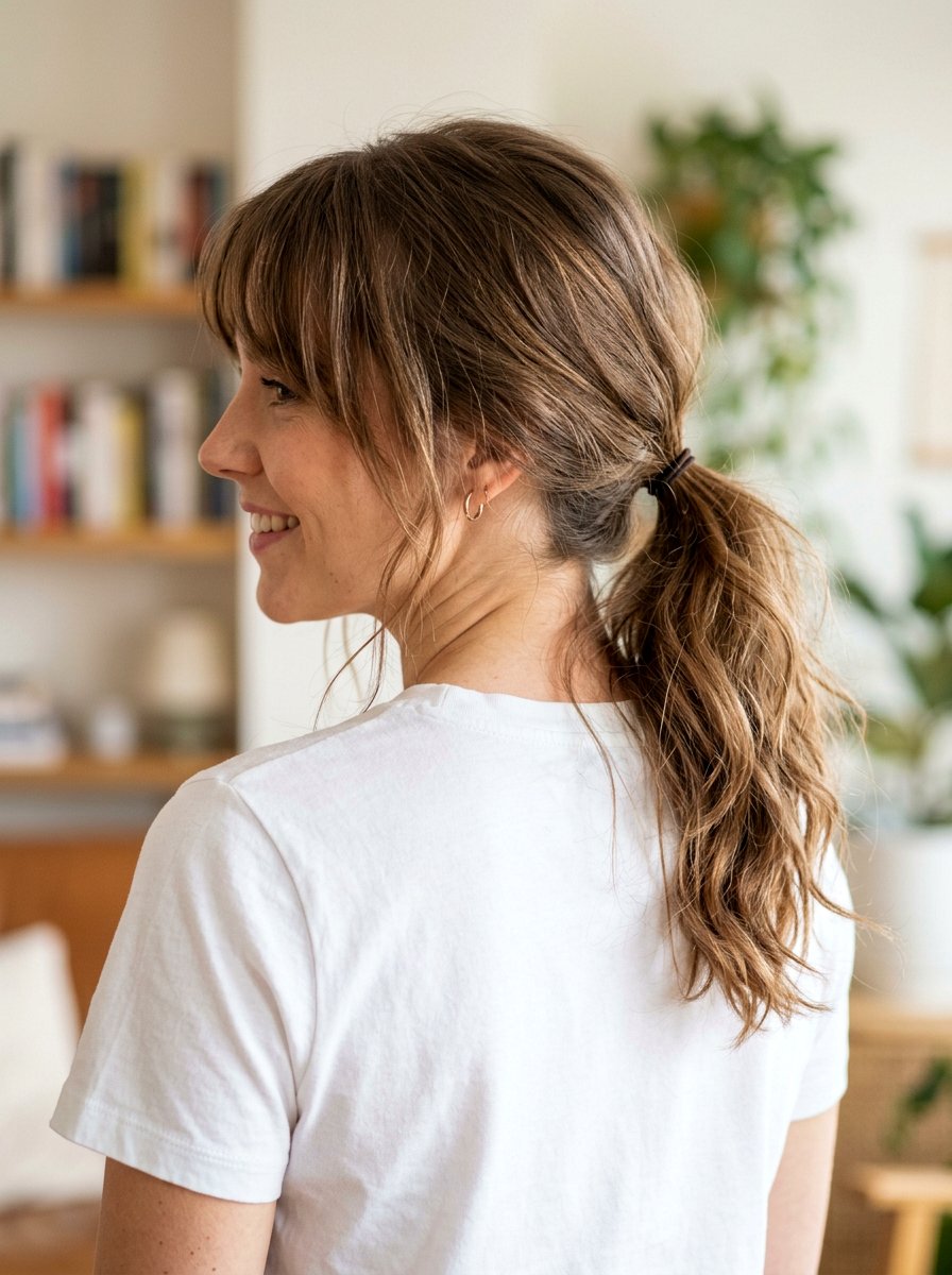 Loose Low Ponytail - 20 cute hairstyle for casual day out - 20 cute hairstyle for casual day out