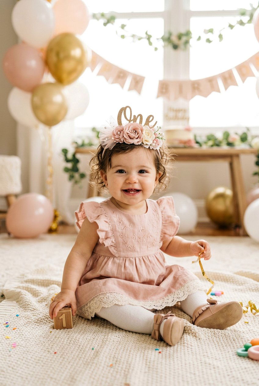 Loose Natural Hair With Statement Headband - 20 first birthday hairstyles for girls - 20 first birthday hairstyles for girls