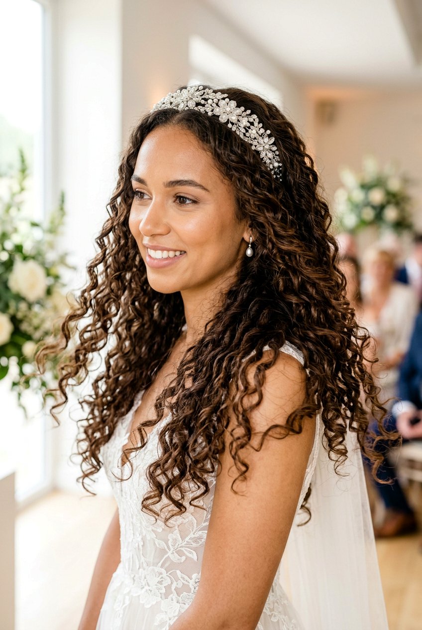 Loose Naturally Curly Hair - 20 bridal hairstyle for long curly hair - 20 bridal hairstyle for long curly hair