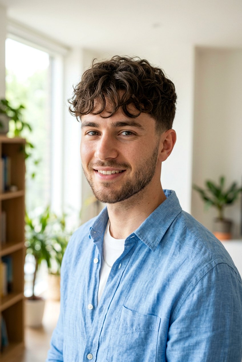 Loose Perm With Curved Fringe - 20 loose perm for men - 20 loose perm for men