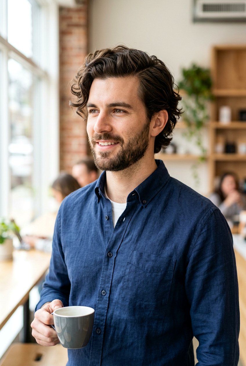 Loose Perm With Side Part - 20 loose perm for men - 20 loose perm for men