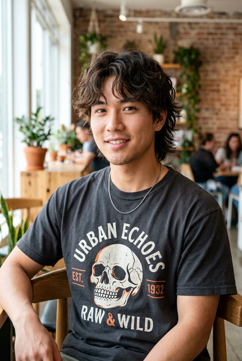 Loose Perm Wolf Cut Men - 20 loose perm for men - 20 loose perm for men