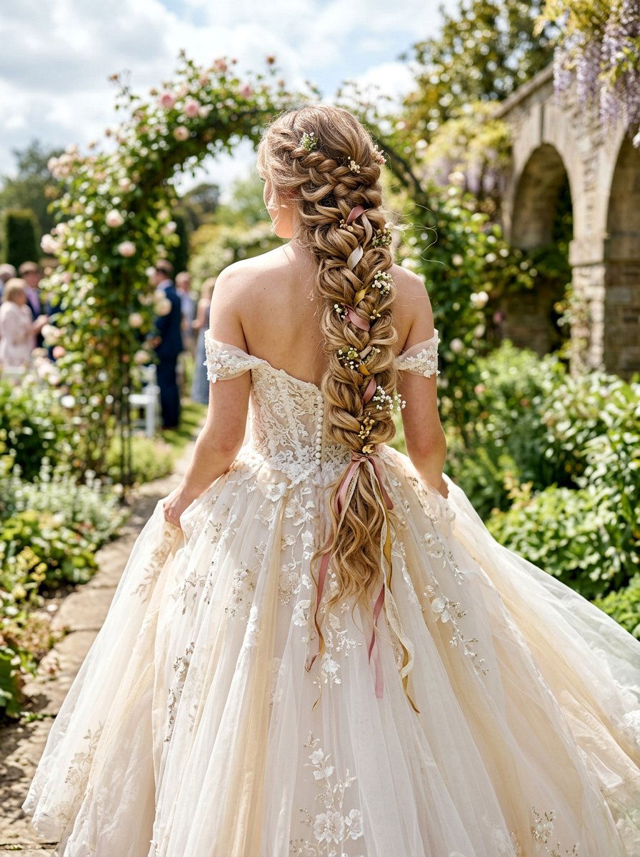 Loose Rapunzel Braid Prom Look - 20 soft glam hairstyle for prom - 20 soft glam hairstyle for prom