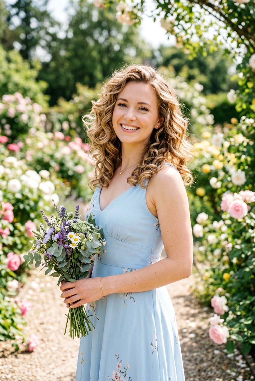 Loose Romantic Curls for Family Photos - 20 family portrait hairstyles for women - 20 family portrait hairstyles for women