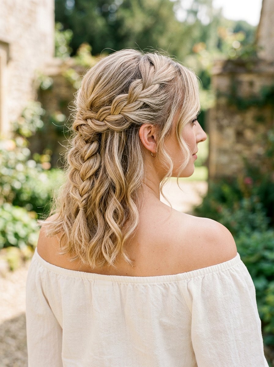 Loose Romantic Half Up Braid - 20 vacation half up braid hairstyle - 20 vacation half up braid hairstyle