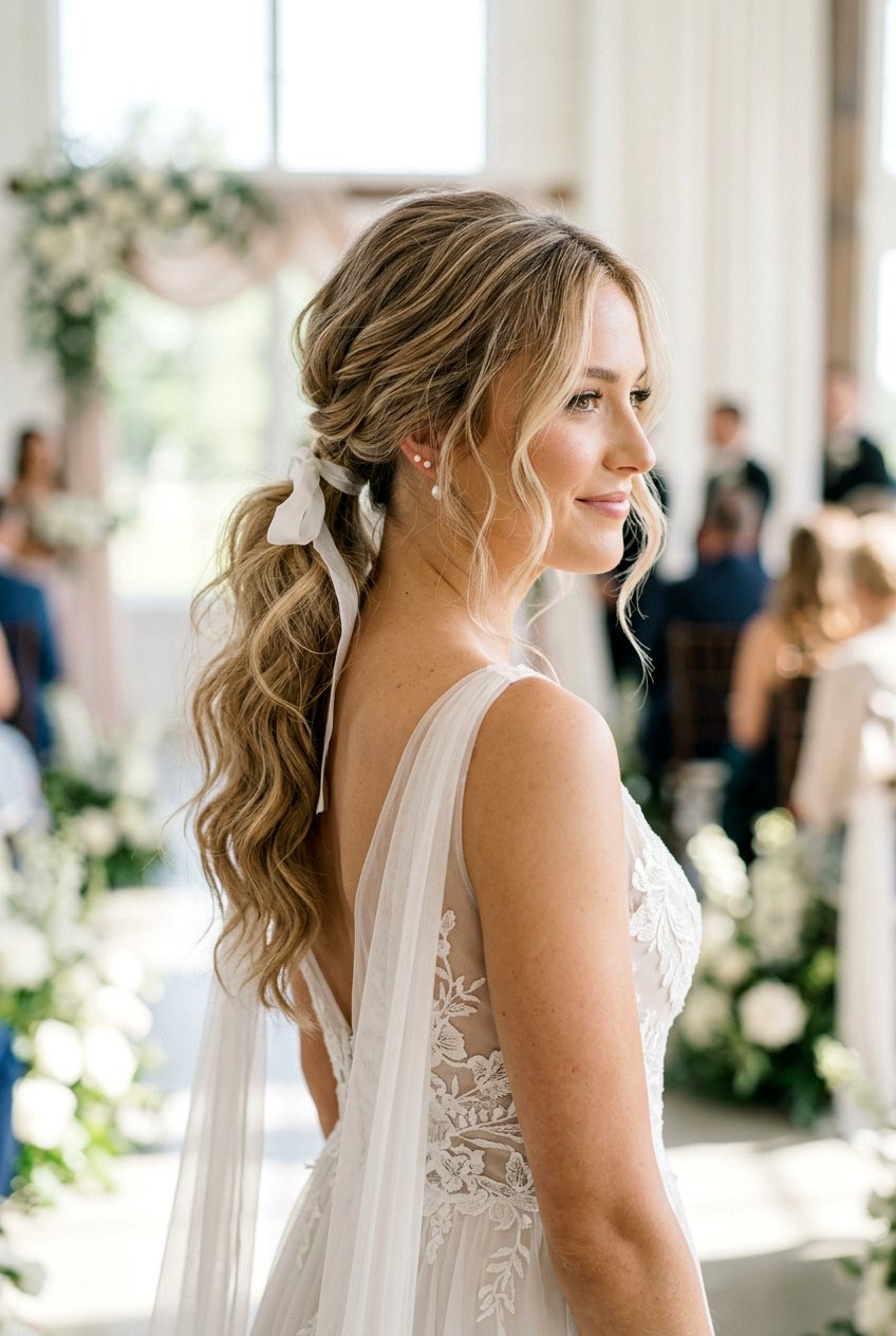 Loose Romantic Low Ponytail - 20 boho bridal ponytail - 20 boho bridal ponytail