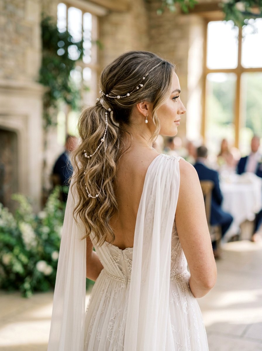 Loose Romantic Pearl Ponytail - 20 party hairstyle with pearl ponytail - 20 party hairstyle with pearl ponytail