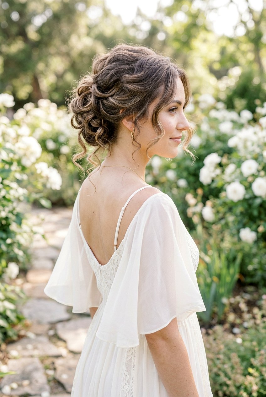 Loose Romantic Pin Curl Updo - 20 pin curl updo hairstyle - 20 pin curl updo hairstyle