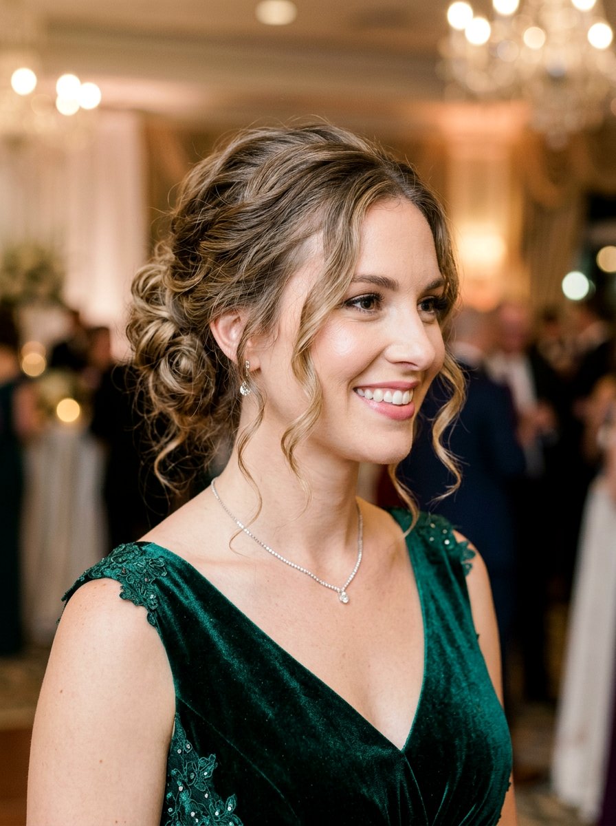 Loose Romantic Updo - 20 hairstyle to balance broad shoulders women - 20 hairstyle to balance broad shoulders women