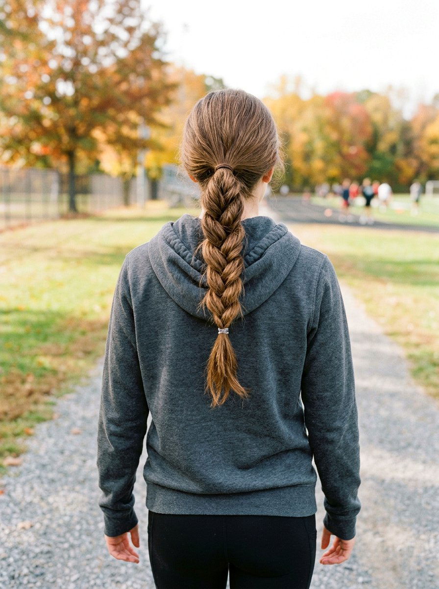 Loose Rope Braid Ponytail - 20 yoga hairstyle with loose braid - 20 yoga hairstyle with loose braid
