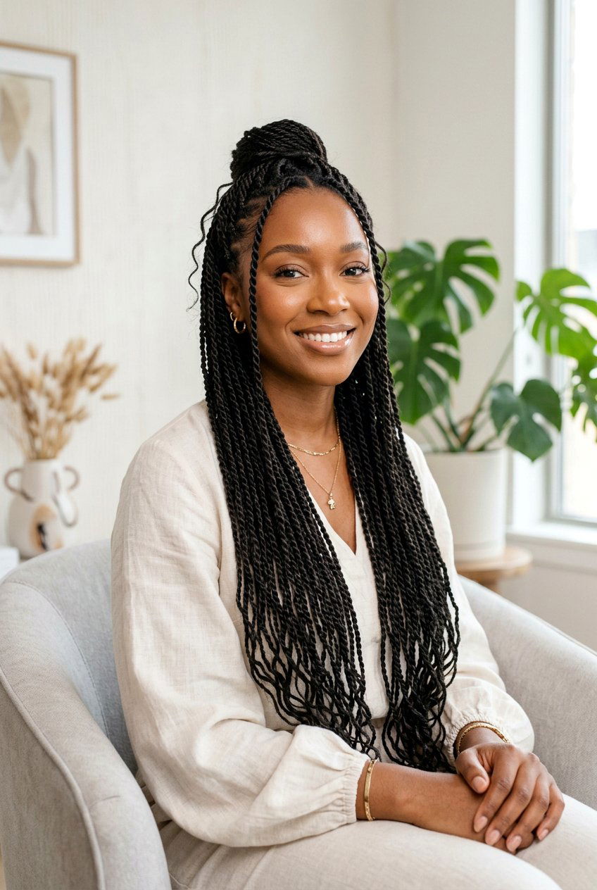 Loose Senegalese Twists - 20 low tension protective hairstyles - 20 low tension protective hairstyles