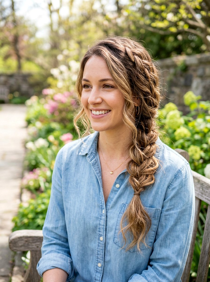Loose Side Braid - 20 office hairstyle with minimal effort - 20 office hairstyle with minimal effort