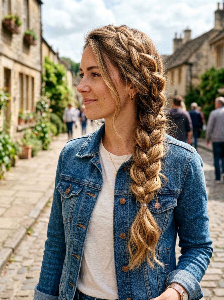 Loose Side Braid - 20 simple hairstyle for beach trip - 20 simple hairstyle for beach trip