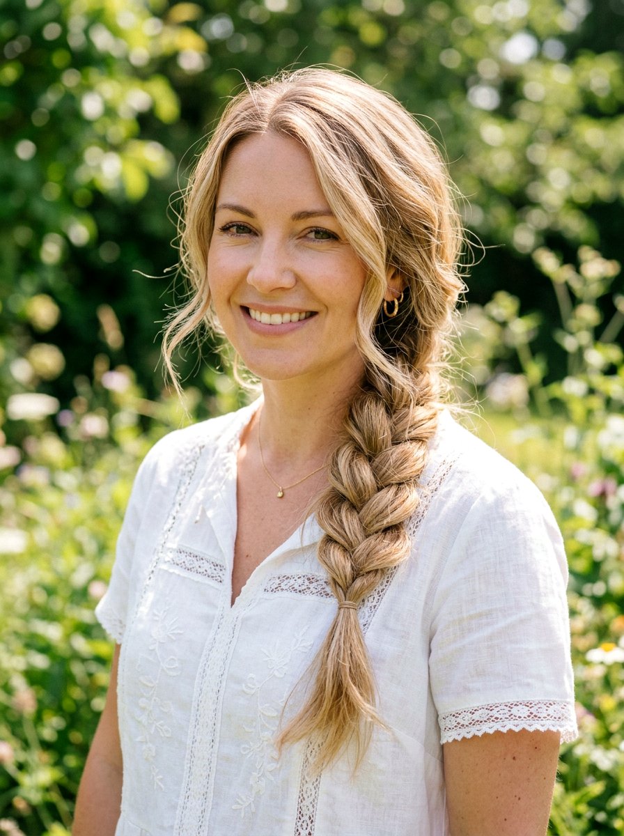 Loose Side Braid - 20 soft glam hairstyle for graduation - 20 soft glam hairstyle for graduation