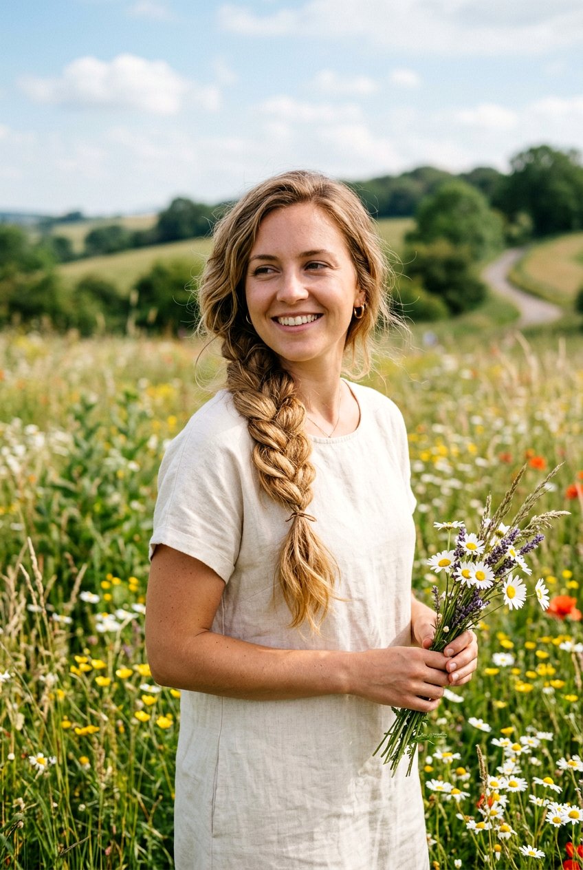 Loose Side Braid - 20 cottagecore braided hairstyle for women - 20 cottagecore braided hairstyle for women