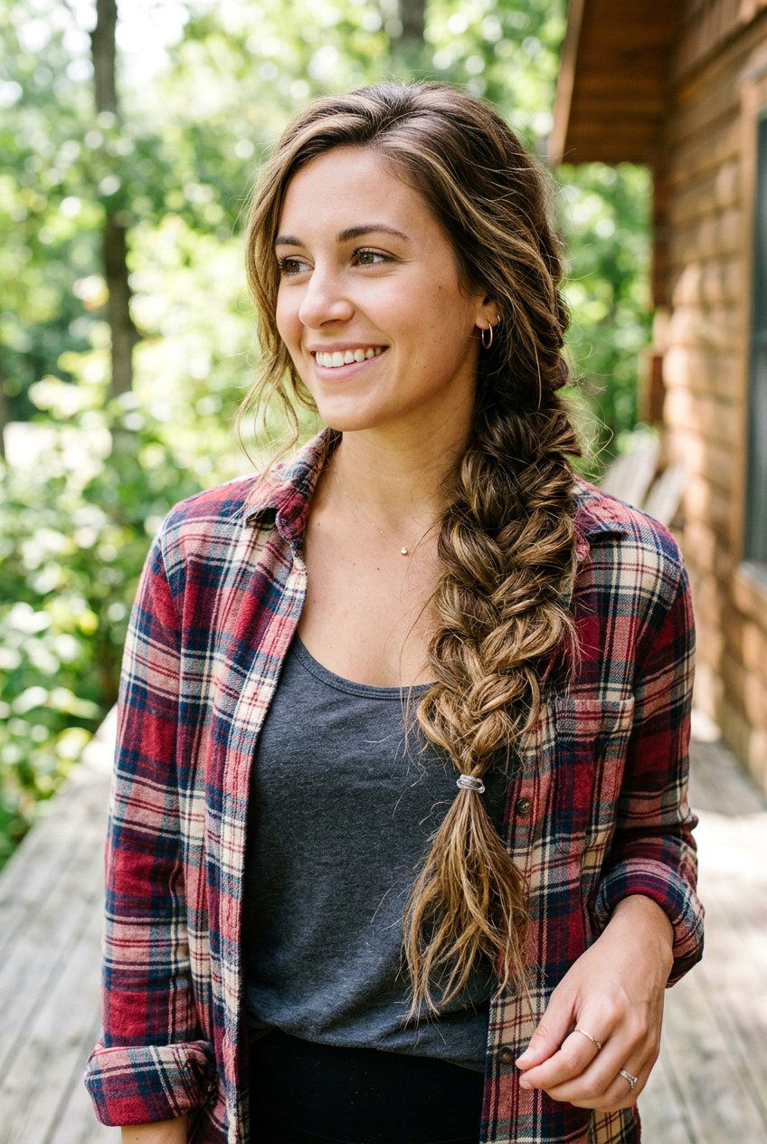 Loose Side Braid - 20 easy library hairstyle for college girls - 20 easy library hairstyle for college girls