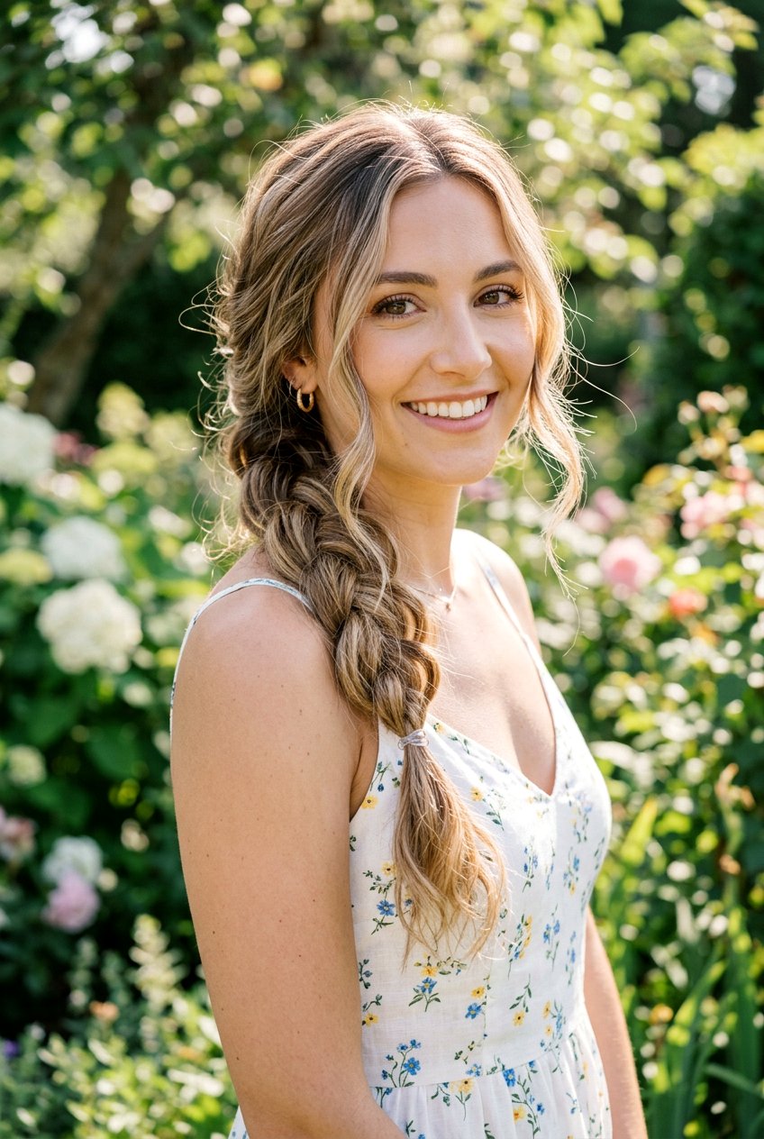 Loose Side Braid For Beach Walks - 20 resort hairstyles for women - 20 resort hairstyles for women