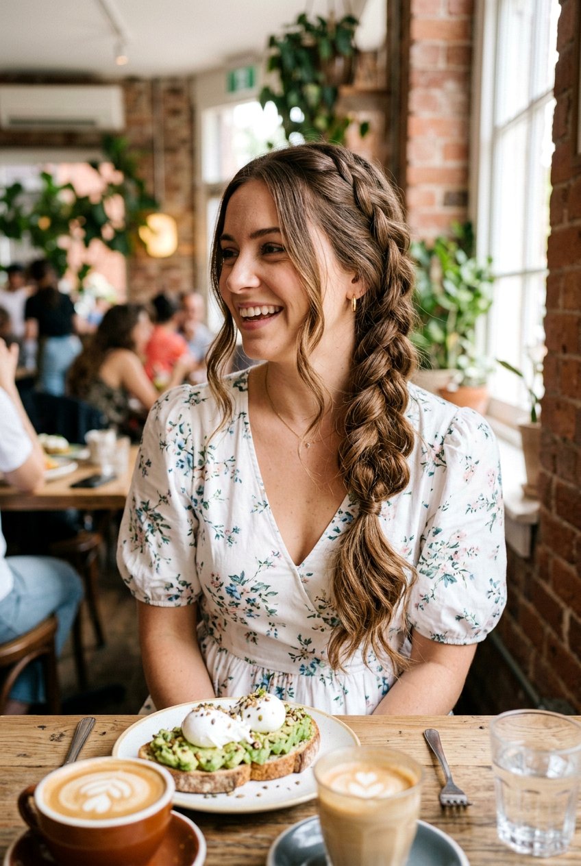 Loose Side Braid For Brunch - 20 brunch hairstyles for women - 20 brunch hairstyles for women