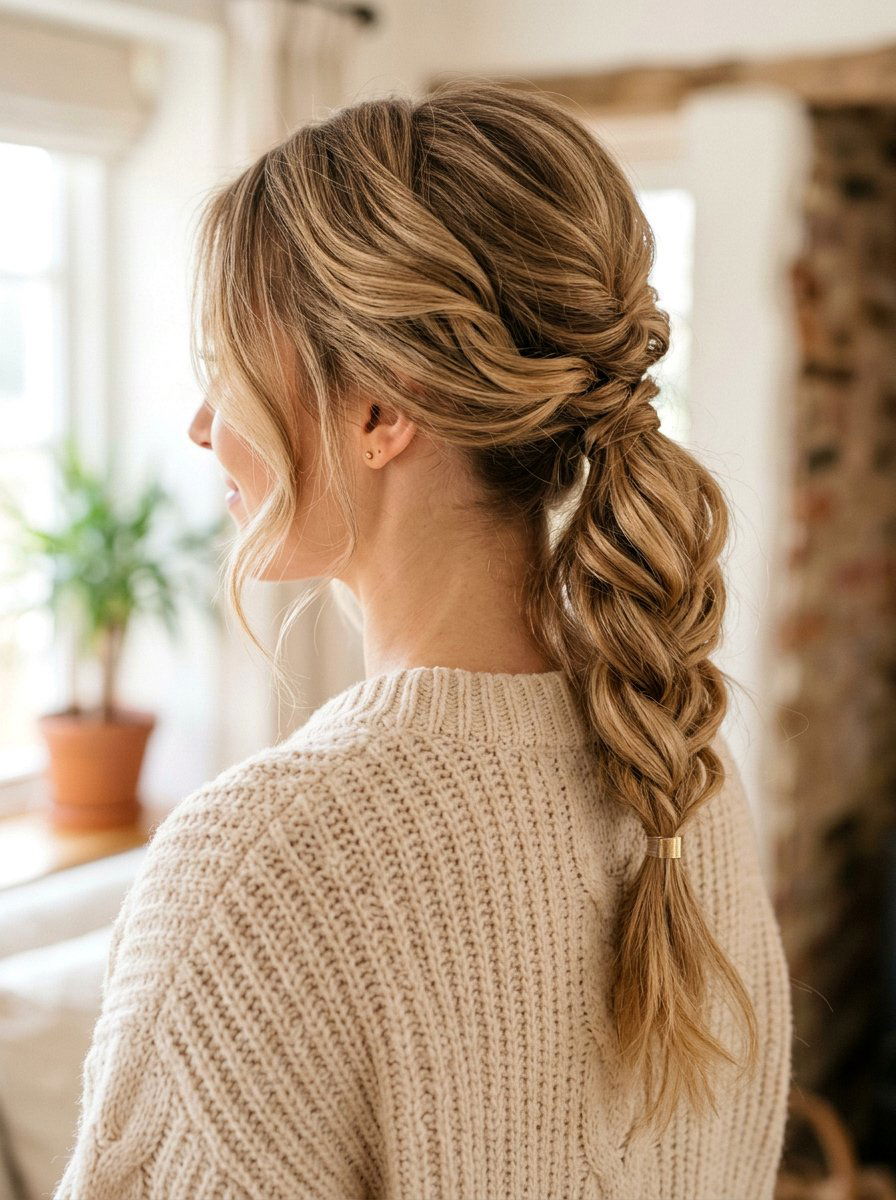 Loose Side Braid Ponytail - 20 party hairstyle with side braid ponytail - 20 party hairstyle with side braid ponytail