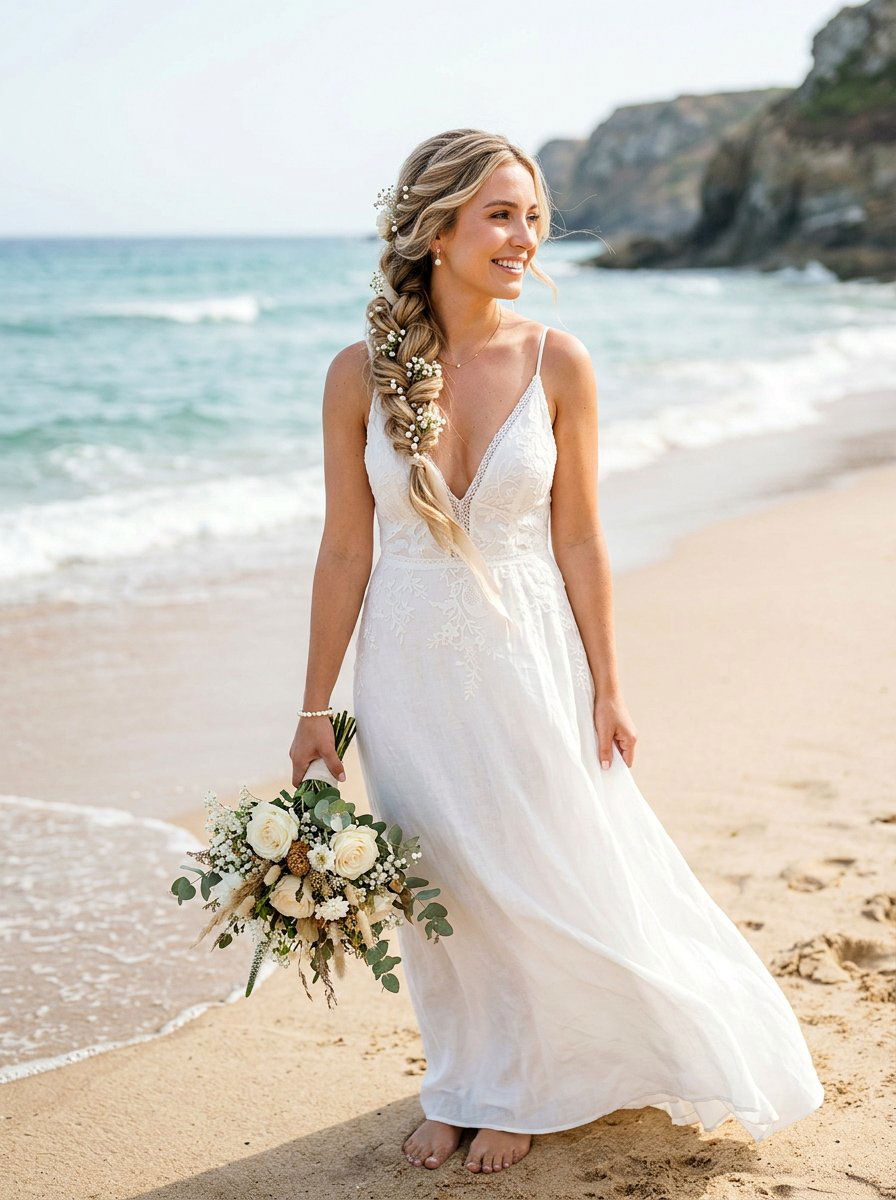 Loose Side Braid Wedding - 20 wedding hairstyles for outdoor ceremony - 20 wedding hairstyles for outdoor ceremony