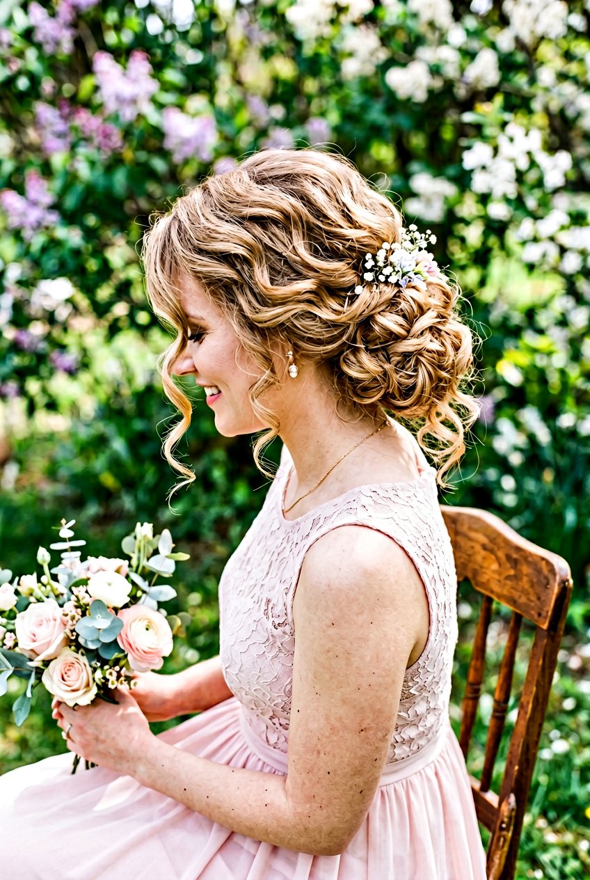 Loose Side Bun With Curls - 20 bridesmaid side bun with curls - 20 bridesmaid side bun with curls