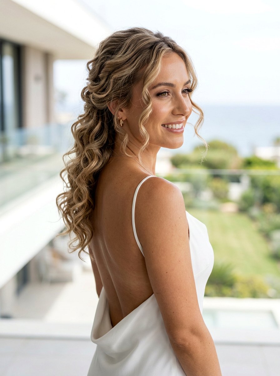 Loose Side Swept Curls Updo - 20 prom side swept curls hairstyle - 20 prom side swept curls hairstyle