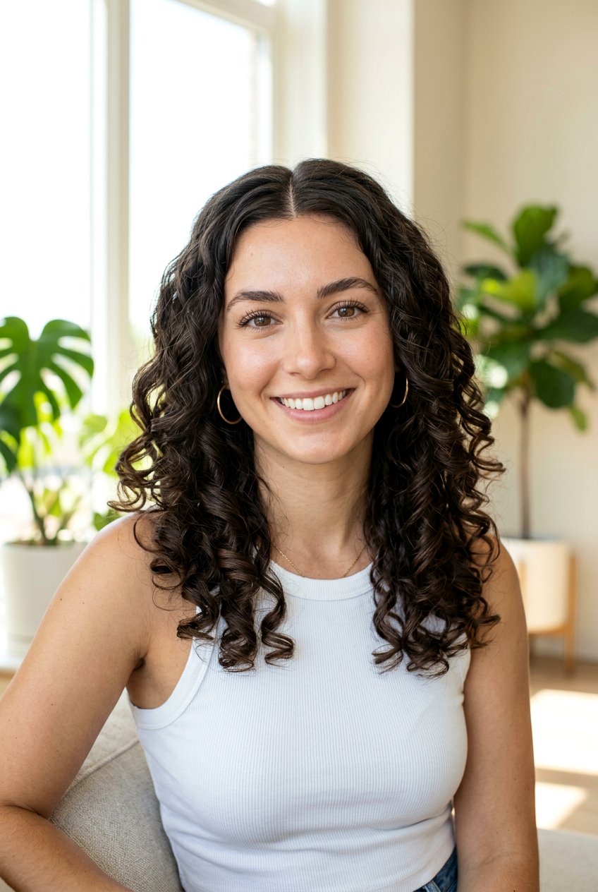 Loose Spiral Perm With Middle Part - 20 loose spiral perm hairstyle - 20 loose spiral perm hairstyle