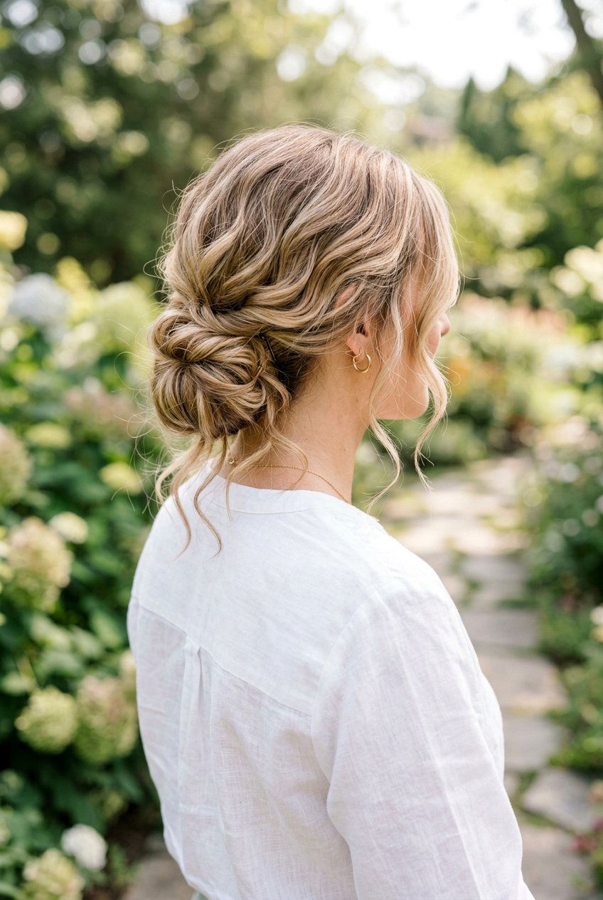 Loose Twisted Low Bun - 20 twisted low bun hairstyle - 20 twisted low bun hairstyle