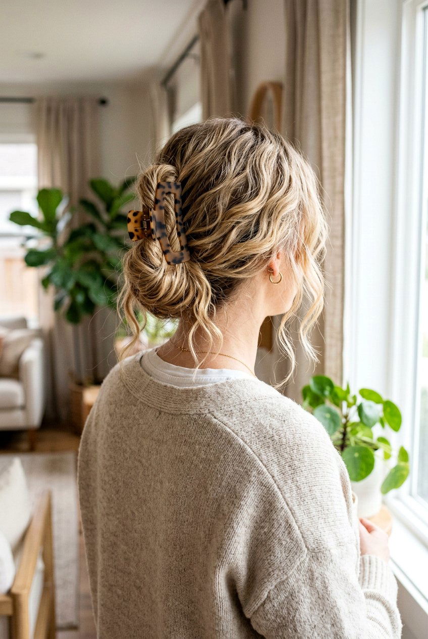 20 Stunning Claw Clip Bun for Thick Hair Ideas to Try Now