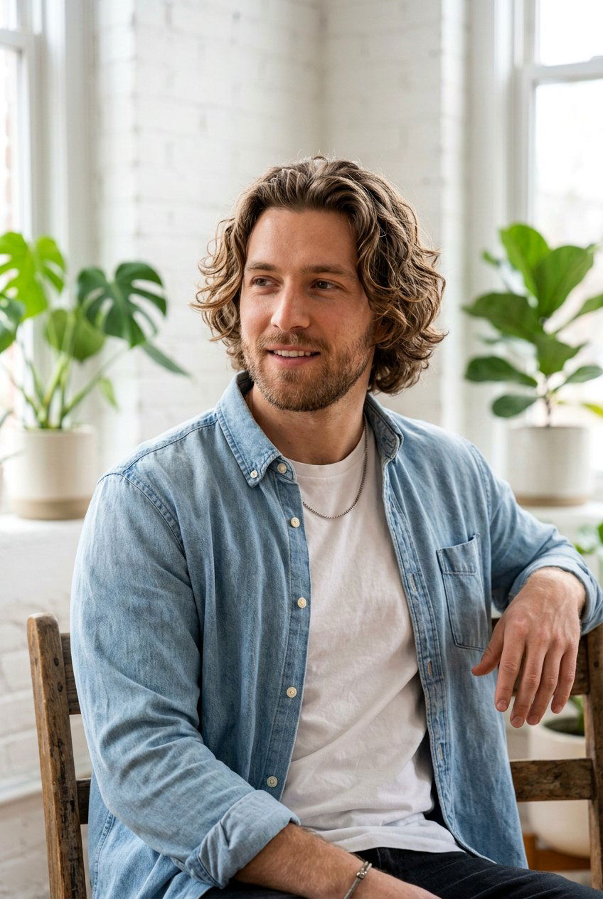 Loose Waves Man Perm - 20 loose perm for men - 20 loose perm for men