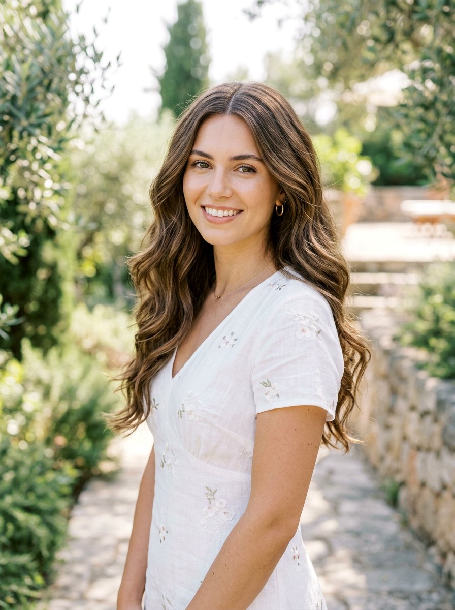 Loose Waves With Middle Part - 20 soft glam hairstyle for shoulder length hair - 20 soft glam hairstyle for shoulder length hair